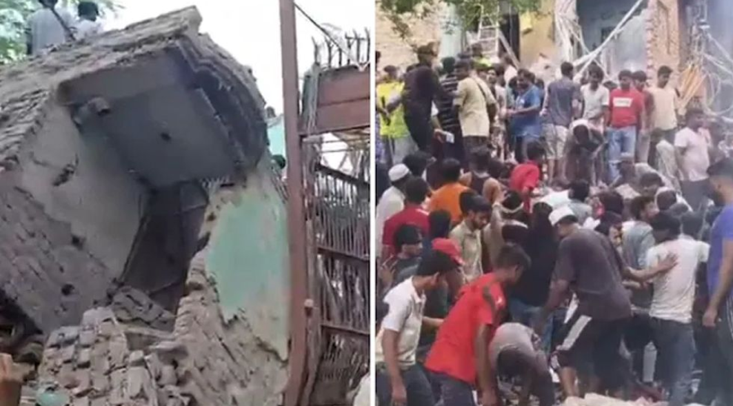 দিল্লিতে পাঁচতলা ভবন ধসে হতাহতের আশঙ্কা